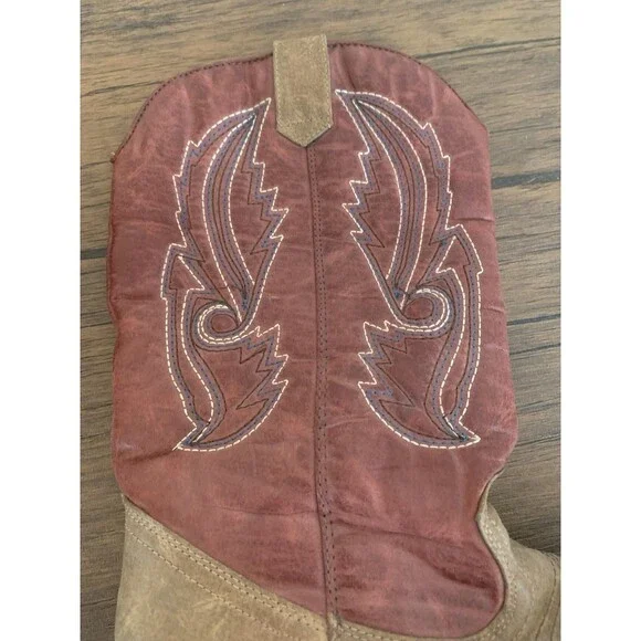 COCONUTS by Matisse GAUCHO Red and Tan Cowboy Western Boots Women's SZ 7 - Picture 5 of 6